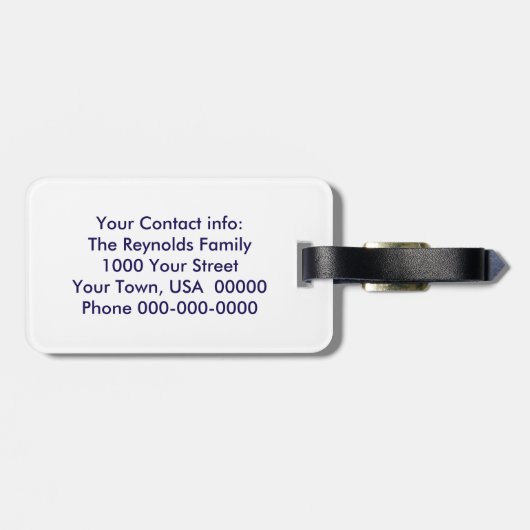 平和の鳩 ラゲッジタグ (裏面横)