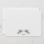 平和の鳩 ラブ ジョイ ブラック ホリデー カード (裏面)