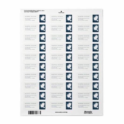 平和の鳩 ラベル (フルシート)