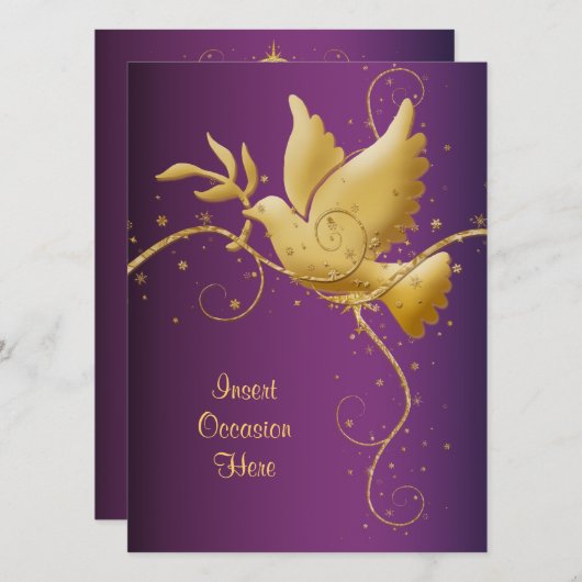 平和の鳩 招待状 (正面/裏面)