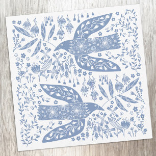 平和の鳩 青い鳥 ノートカード