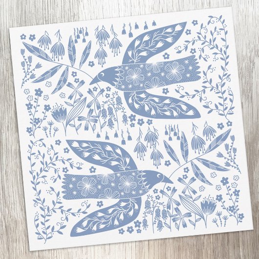 平和の鳩 青い鳥 ノートカード