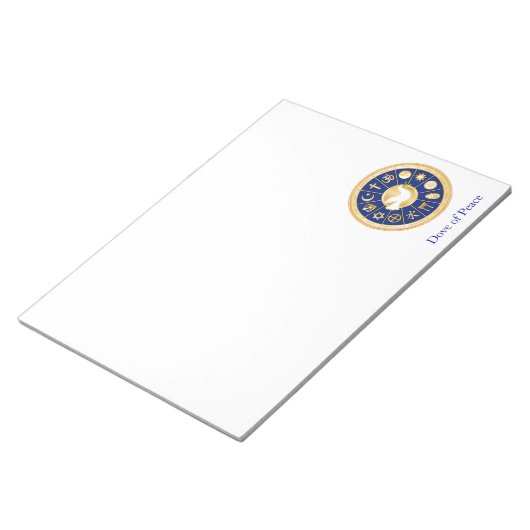 平和の鳩 8.5"x11" ノート (アングル)