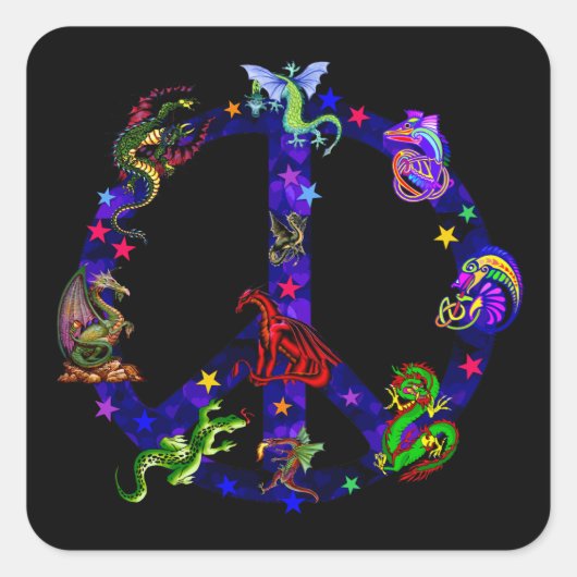 平和の龍 スクエアシール (正面)