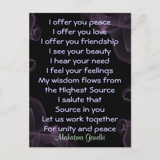 平和はがき用祈りの言葉 ポストカード (正面)