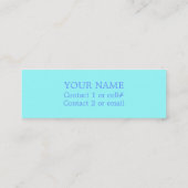 平和はカードの側面図を描きます スキニー名刺 (裏面)