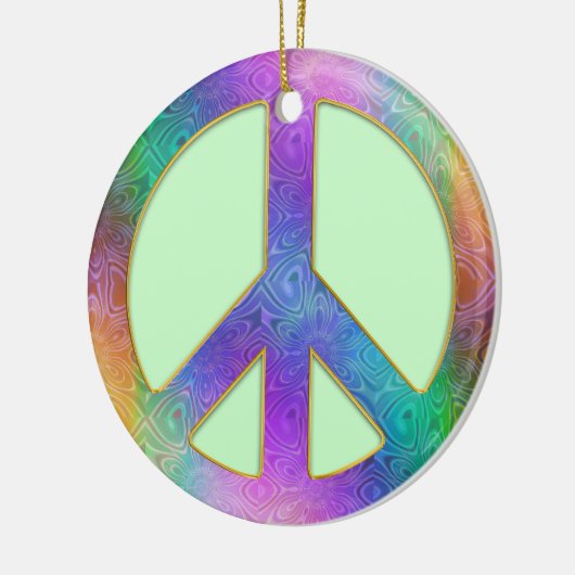 平和はクリスマスツリーのオーナメントの内で始まります セラミックオーナメント (左)