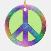 平和はクリスマスツリーのオーナメントの内で始まります セラミックオーナメント (裏面)