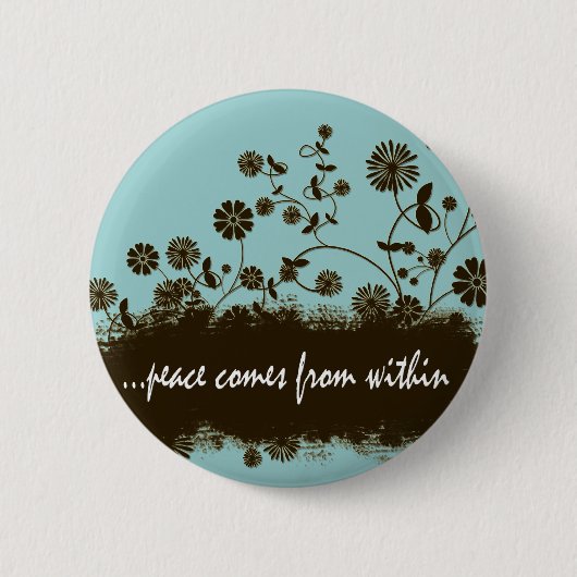 平和はバッジの内でから来ます 缶バッジ (正面)
