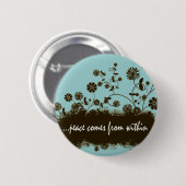 平和はバッジの内でから来ます 缶バッジ (正面&裏面)