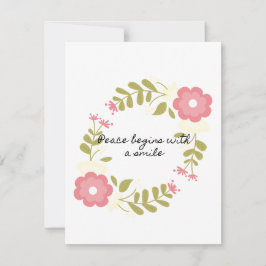平和はピンクのスマイルで始まるフローラ シーズンカード