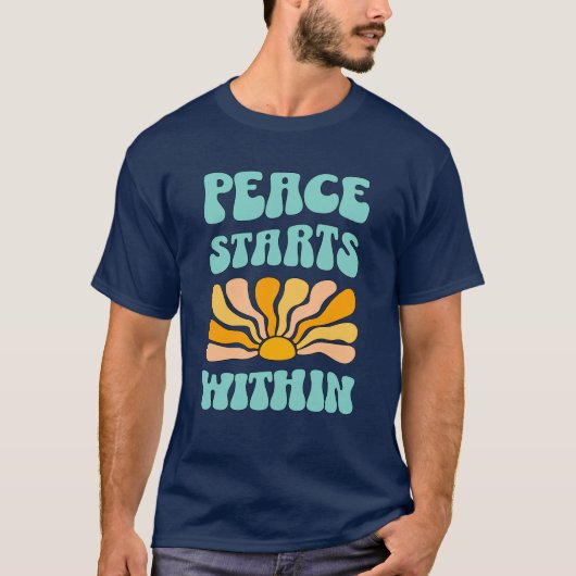 平和は内側から始まる Tシャツ (正面)