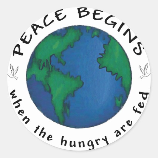 平和は始まります ラウンドシール (正面)