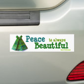 平和は常にあります。 バンパーステッカー (車上)