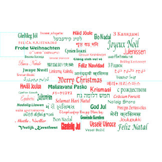 平和は幸せなメリークリスマス多くの言語共存します ファブリック