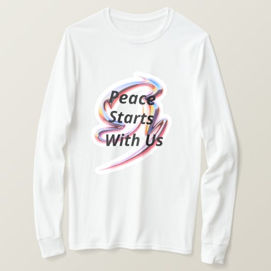 平和は我々から始まる Tシャツ (デザイン正面)