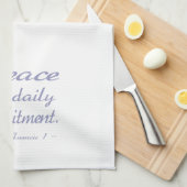 平和は日々の誓い 名言 キッチンタオル (四つ折り)