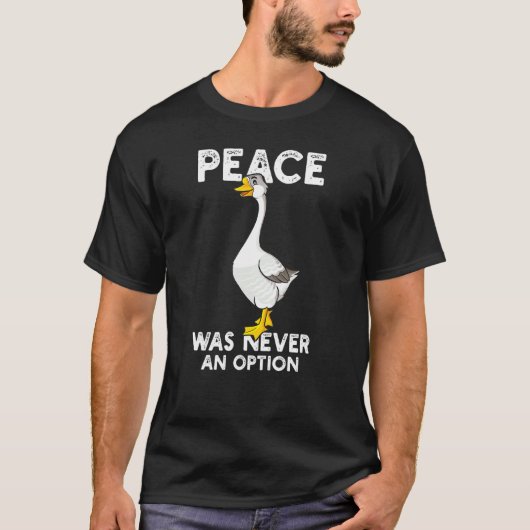 平和は決して選択肢のないミームだった Tシャツ (正面)