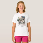 平和は猫を愛する Tシャツ (正面フル)