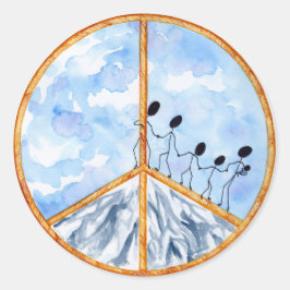 「平和は私から始まる」ステッカー ラウンドシール