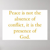 平和は紛争の存在ではない… ポスター (正面)