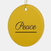平和は良い：暗い金ゴールド色 セラミックオーナメント (左)