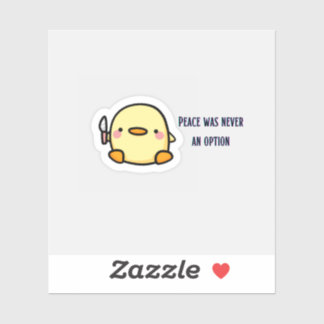 平和は選択の余地がなかった | かわいい女の子（ナイフつき） シール