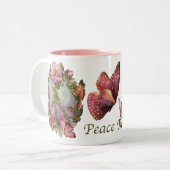 平和ばら色のマグ ツートーンマグカップ (正面左)