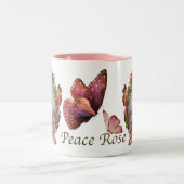 平和ばら色のマグ ツートーンマグカップ (中央)