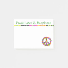 平和へのサイン平和への愛と幸福 ポストイット