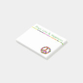 平和へのサイン平和への愛と幸福 ポストイット (アングル)