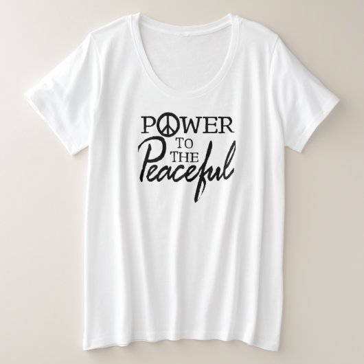 平和への力　Ｔシャツ プラスサイズTシャツ (デザイン正面)