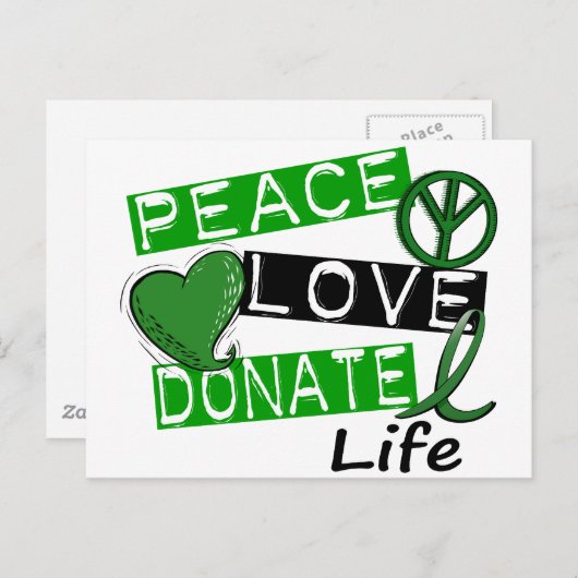 平和への愛が命を捧げる ポストカード (正面/裏面)