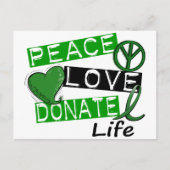 平和への愛が命を捧げる ポストカード (正面)