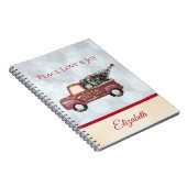 平和への愛と喜びのおもちゃのトラック、メリークリスマス ノートブック (右側)