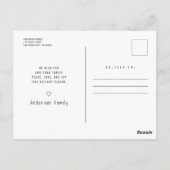 平和への愛と喜びメリークリスマスグリーティング ポストカード (裏面)