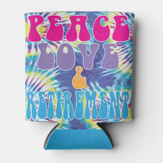 平和への愛と絞り染め 缶クーラー (正面)