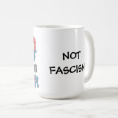 平和への愛と自由はファシズムではない コーヒーマグカップ (正面右)