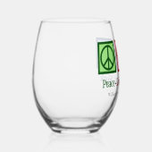 平和への愛のソーシャルワークギフト ステムなしワイングラス (右)