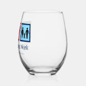 平和への愛のソーシャルワークギフト ステムなしワイングラス (左)