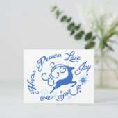 平和への愛の喜びを願う ポストカード (スタンド正面)