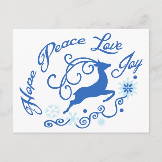 平和への愛の喜びを願う ポストカード (正面)