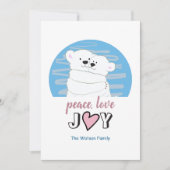 平和への愛の喜び極地がクリスマスを祝う シーズンカード (正面)