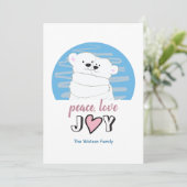 平和への愛の喜び極地がクリスマスを祝う シーズンカード (スタンド正面)