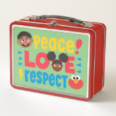 平和への愛の尊重 メタルランチボックス (正面)
