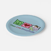 平和への愛の授乳 ペーパープレート (アングル)