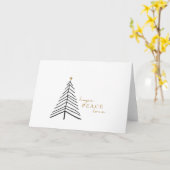 平和への愛を願う。クリスマスホリデーのグリーティングカード カード (黄色い花)