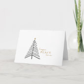 平和への愛を願う。クリスマスホリデーのグリーティングカード カード (正面)