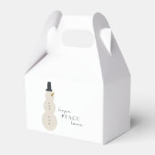 平和への愛を願う。クリスマス雪だるまのお気に入り フェイバーボックス (裏面サイド)