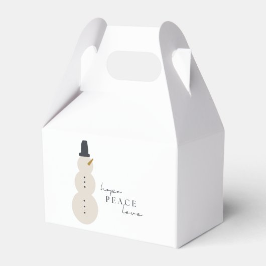 平和への愛を願う。クリスマス雪だるまのお気に入り フェイバーボックス (裏面サイド)